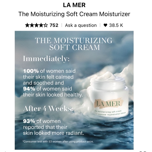 La Mer Moisturizing Soft Cream 30ml - Picture 5 of 6